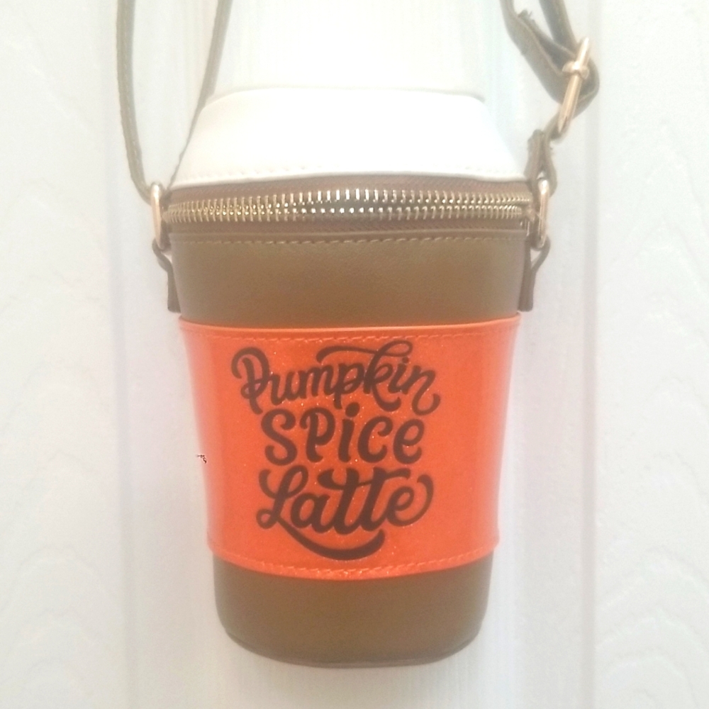 Mad Engine Pumpkin Spice Latte Cup Crossbody Bag NWT